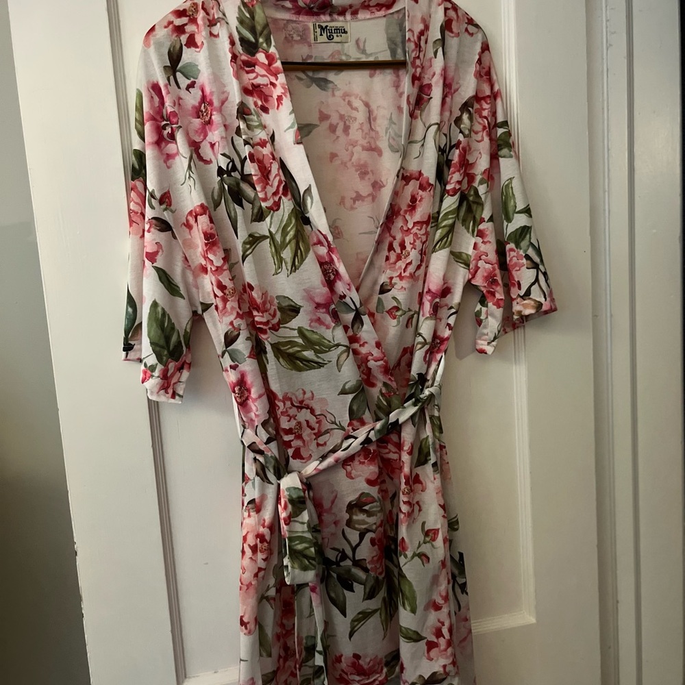 Pink Flower Robe